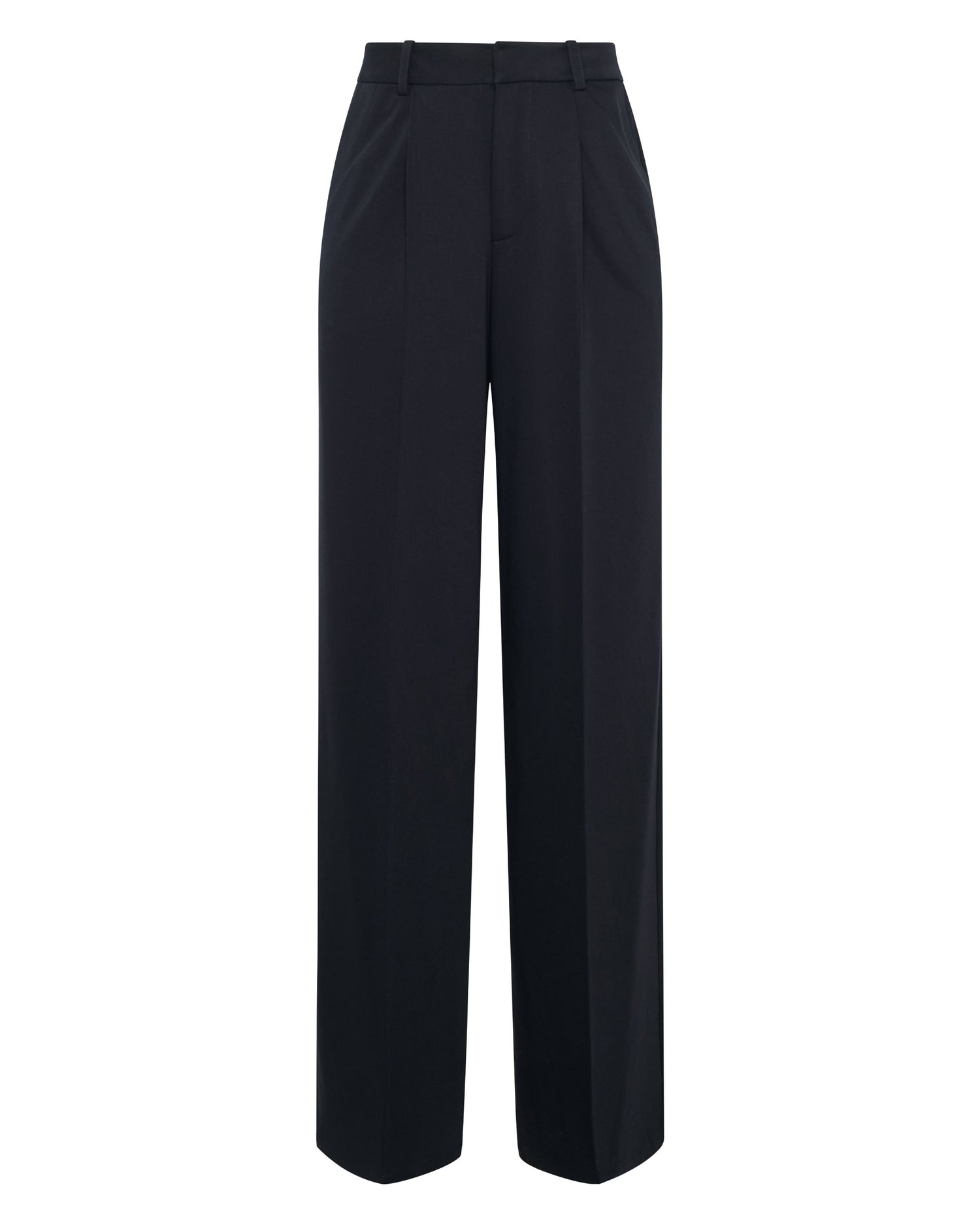 Pleated Wide Leg Trouser - Ink Navy