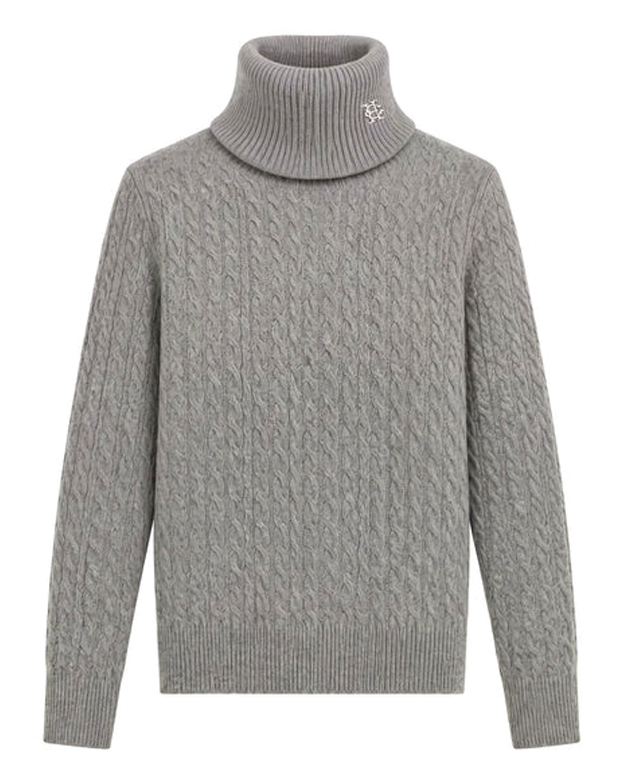 Polly Roll Neck Knit - Grey