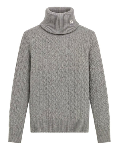 Polly Roll Neck Knit - Grey