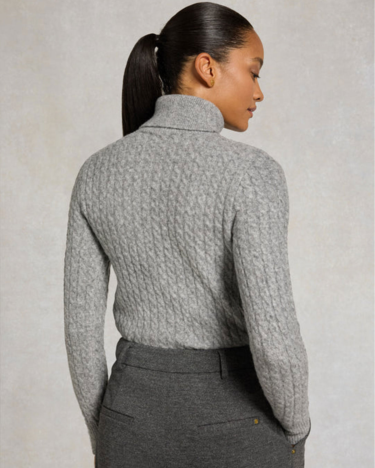 Polly Roll Neck Knit - Grey