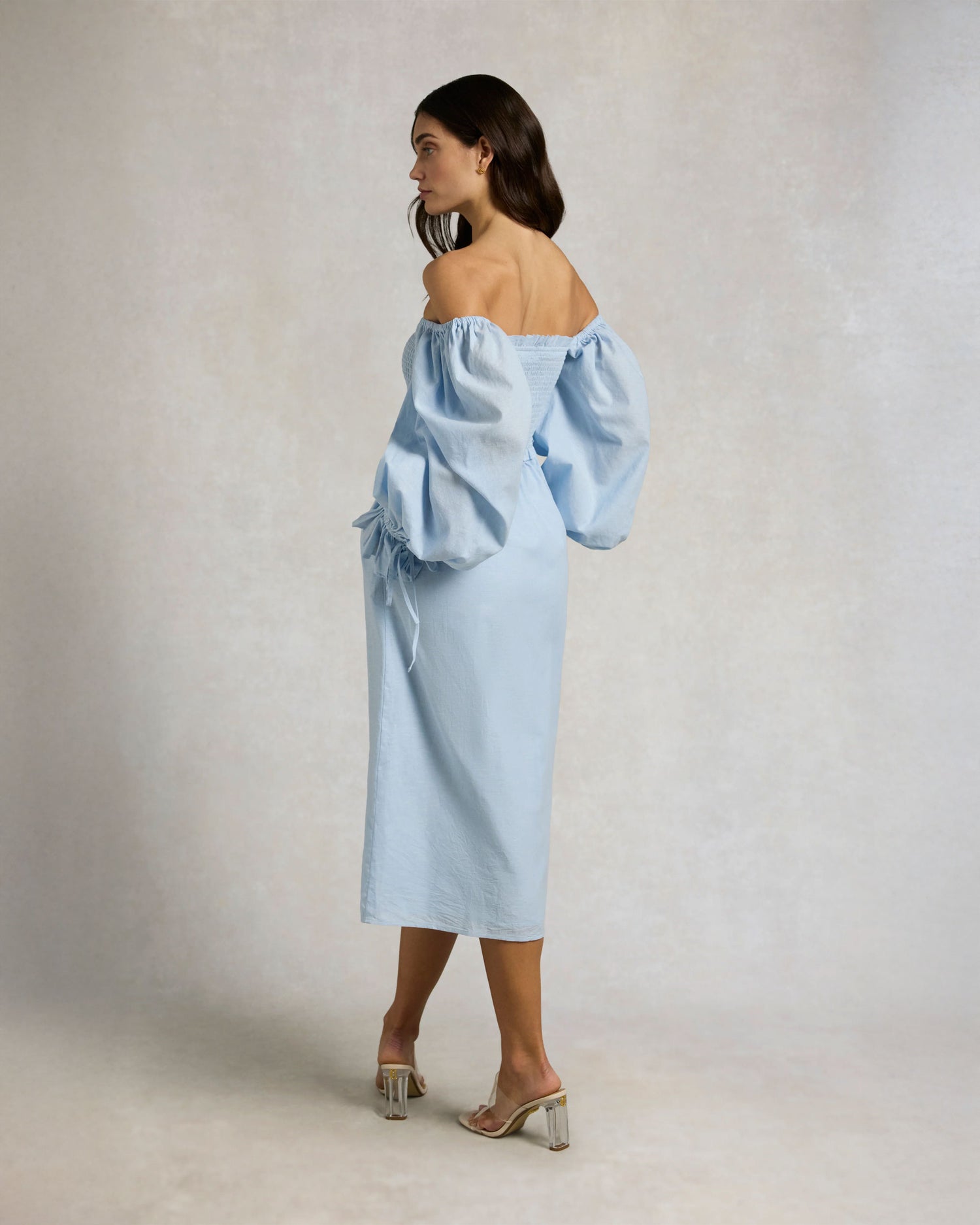 Smock Dress - Pale Blue Chambray