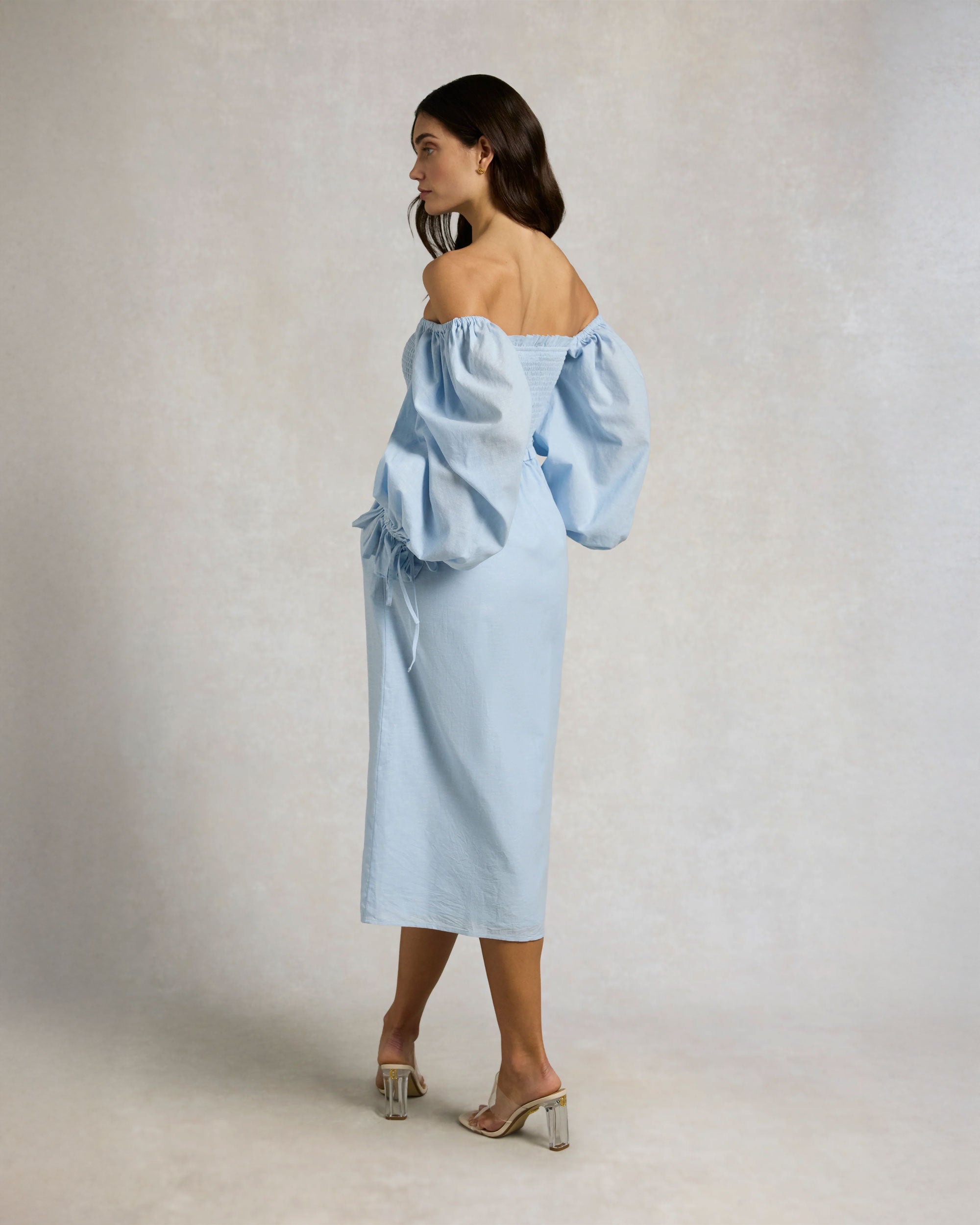 Smock Dress - Pale Blue Chambray
