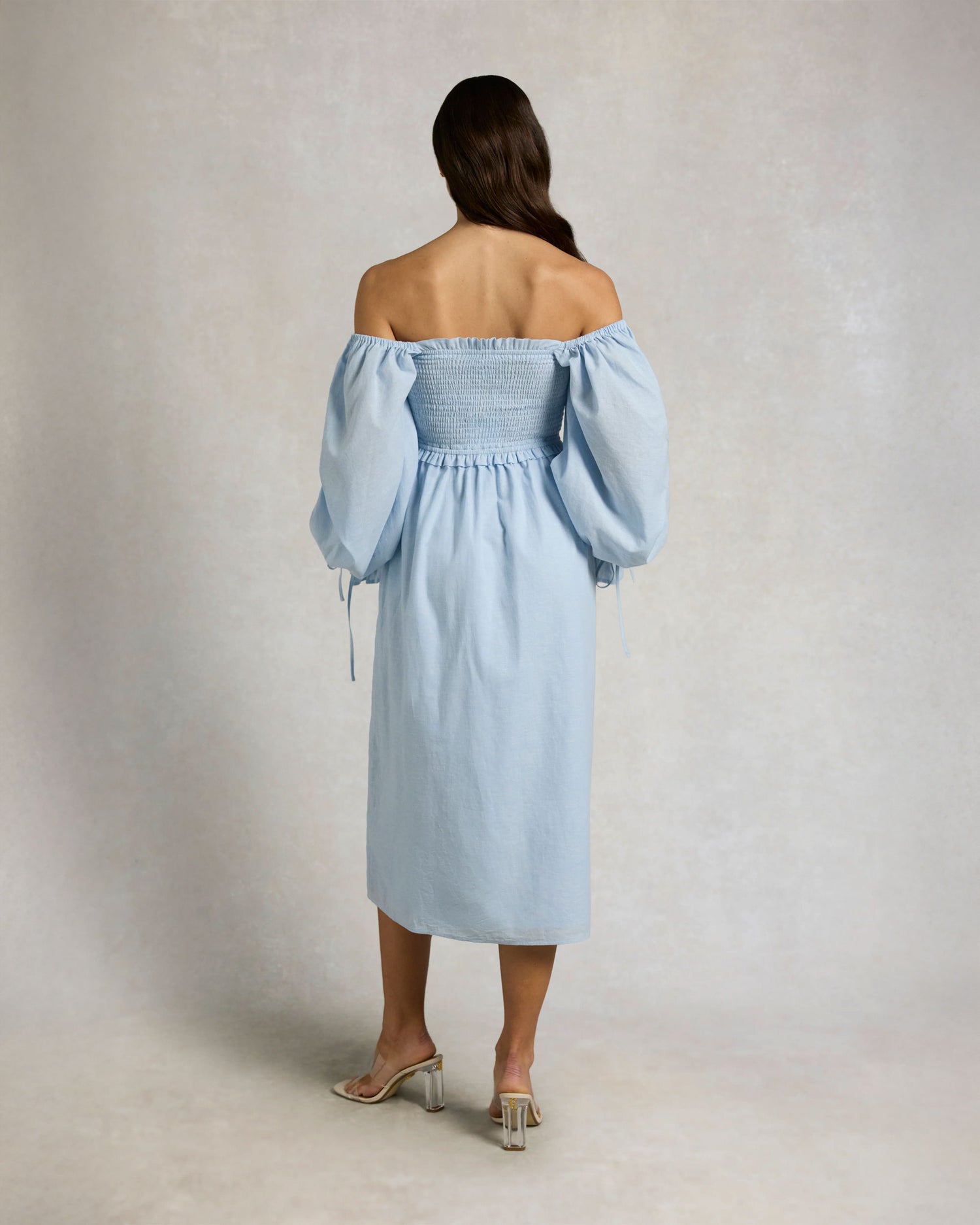 Smock Dress - Pale Blue Chambray