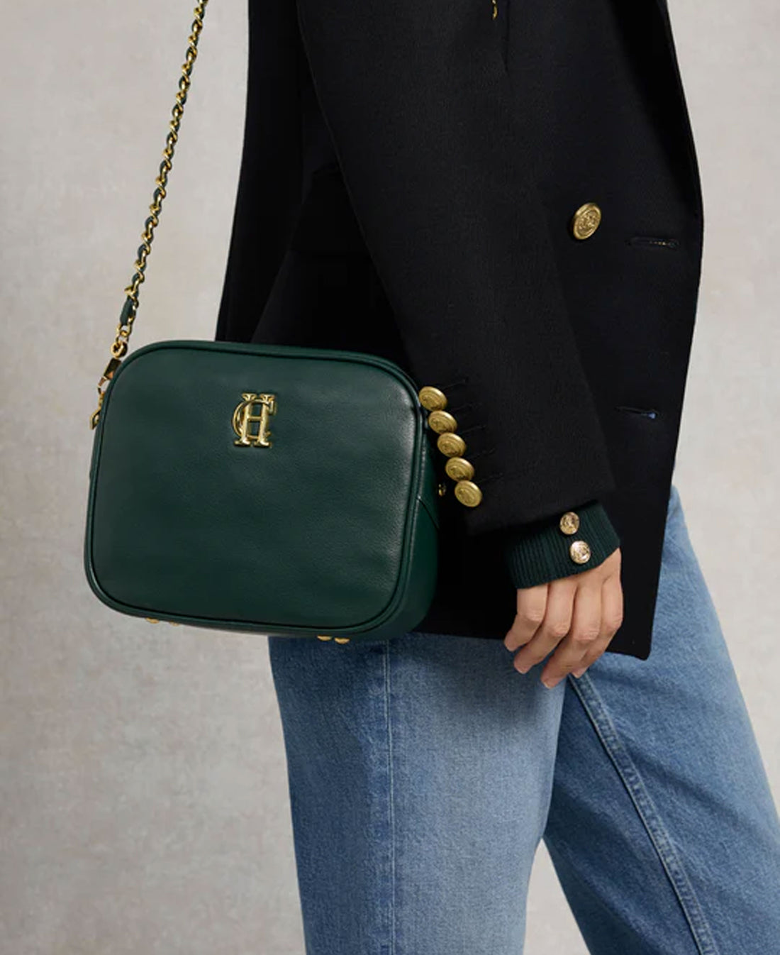 Soho Camera Bag - Emerald Leather