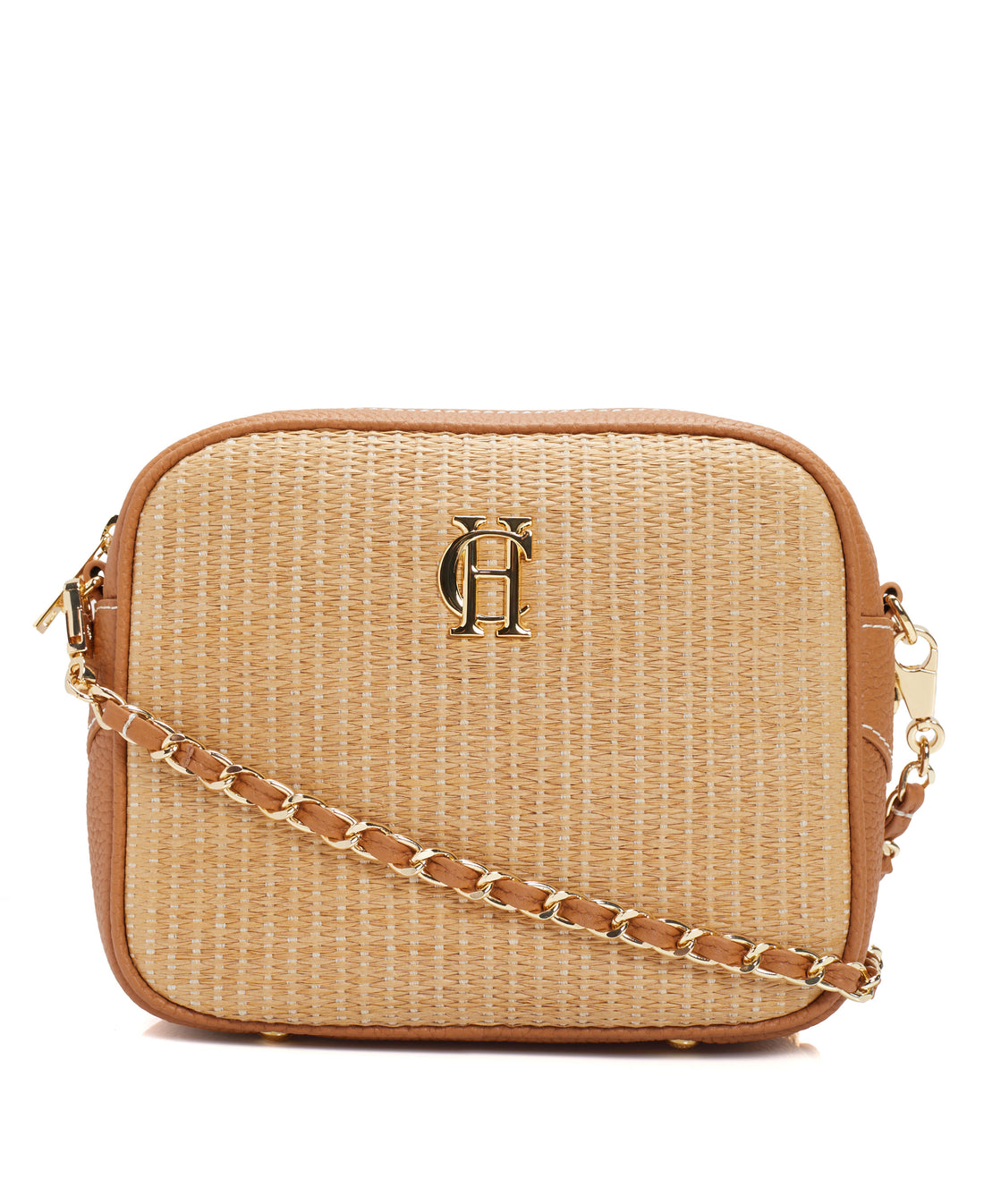 Soho Camera Bag - Tan Raffia