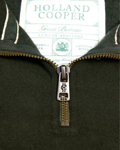 Sporting Goods Zip Henley - Racing Green