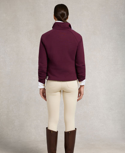Sporting Goods Zip Henley Sweatshirt - Mulberry
