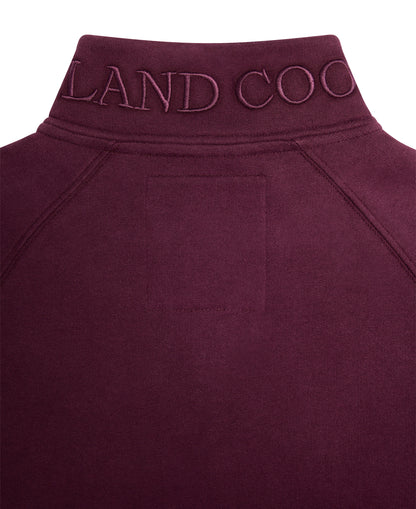 Sporting Goods Zip Henley Sweatshirt - Mulberry