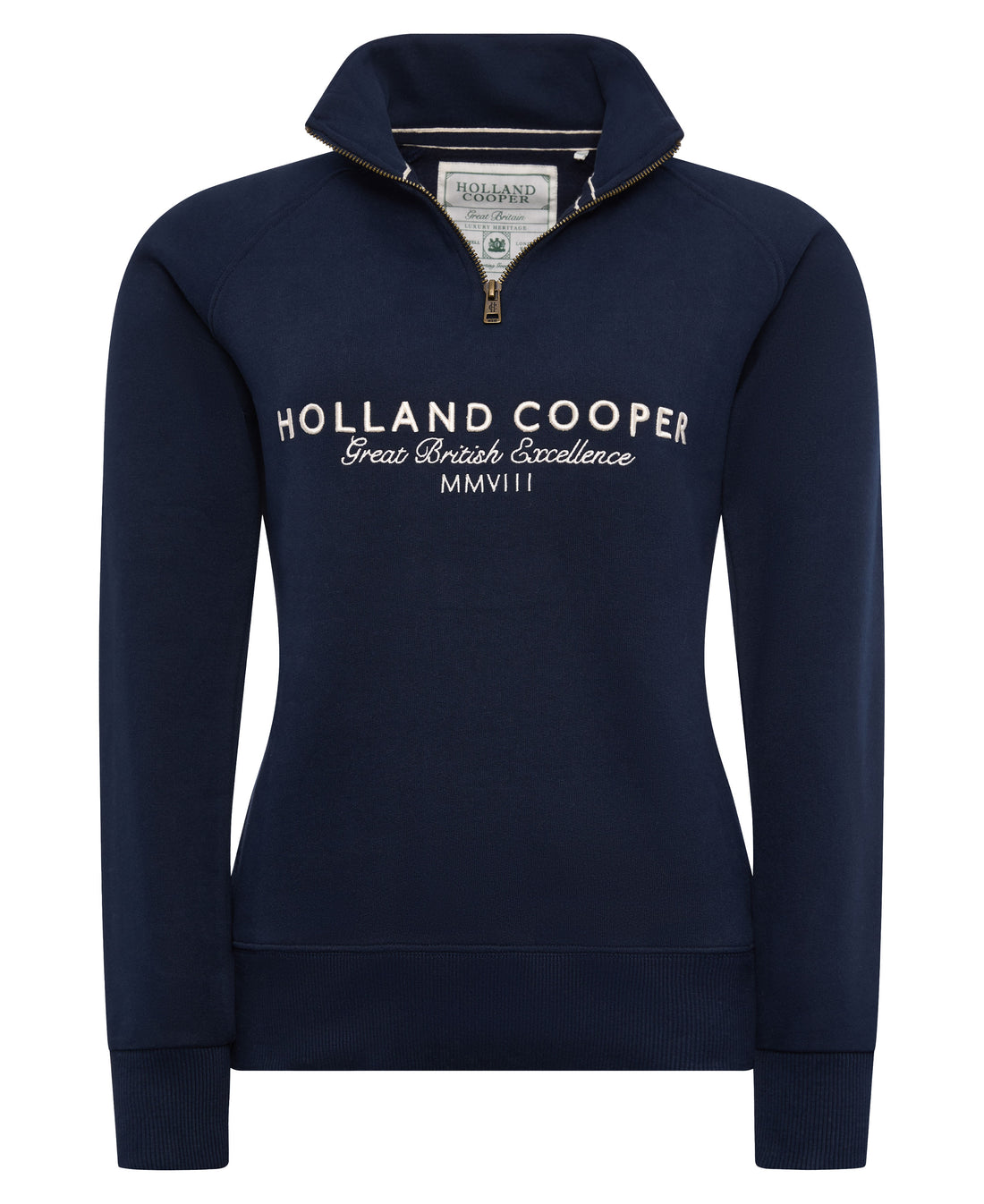 Sporting Goods Zip Henley Sweatshirt - Ink Navy