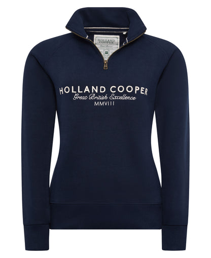 Sporting Goods Zip Henley Sweatshirt - Ink Navy