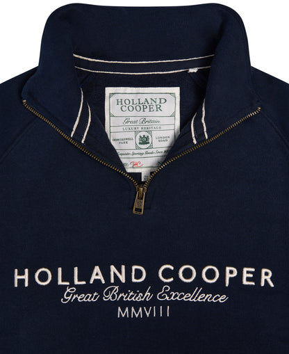 Sporting Goods Zip Henley Sweatshirt - Ink Navy
