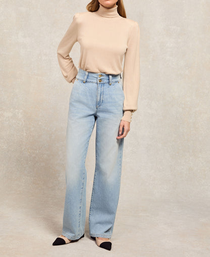 Tailored Wide Leg Jean - Vintage Indigo
