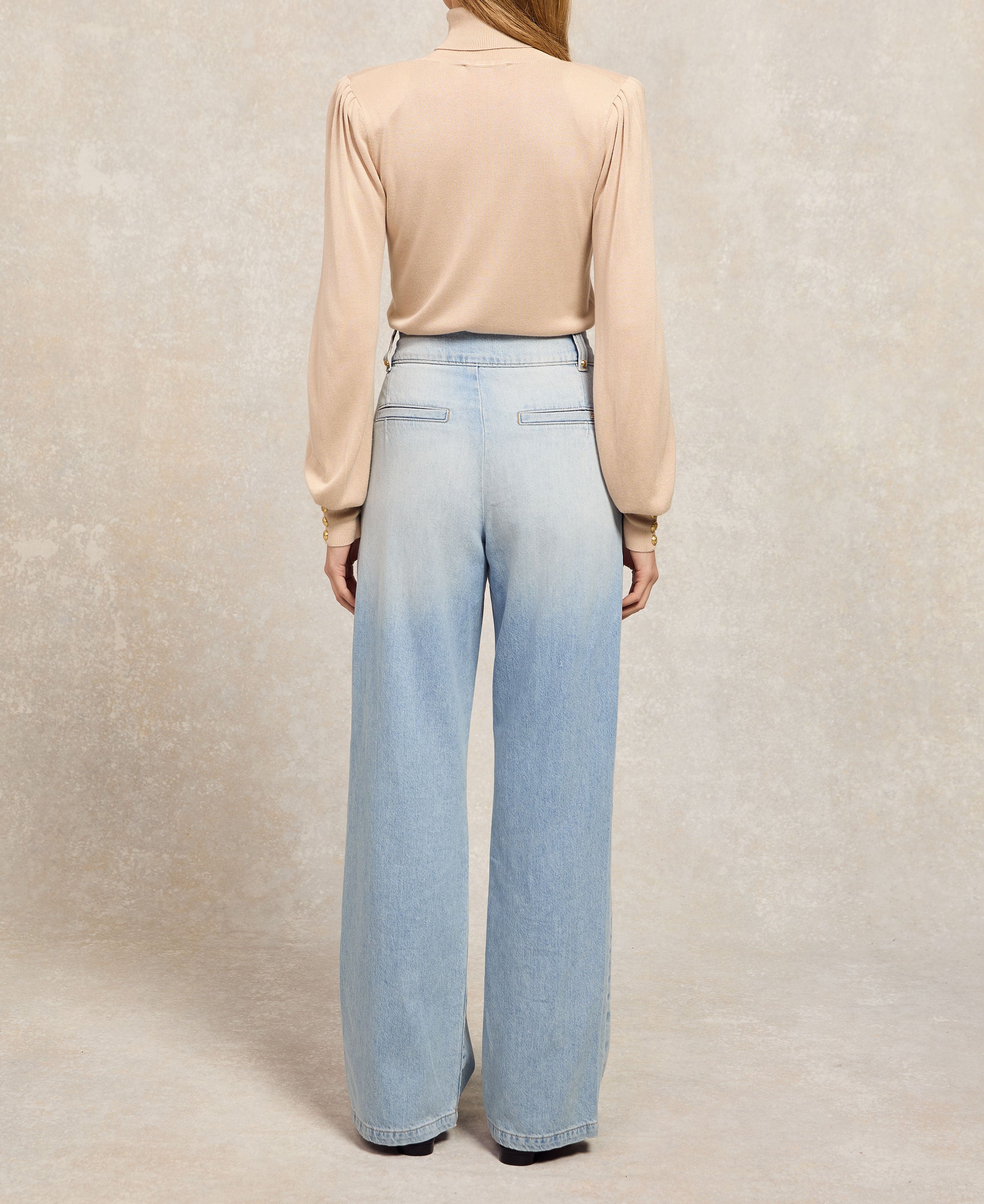 Tailored Wide Leg Jean - Vintage Indigo
