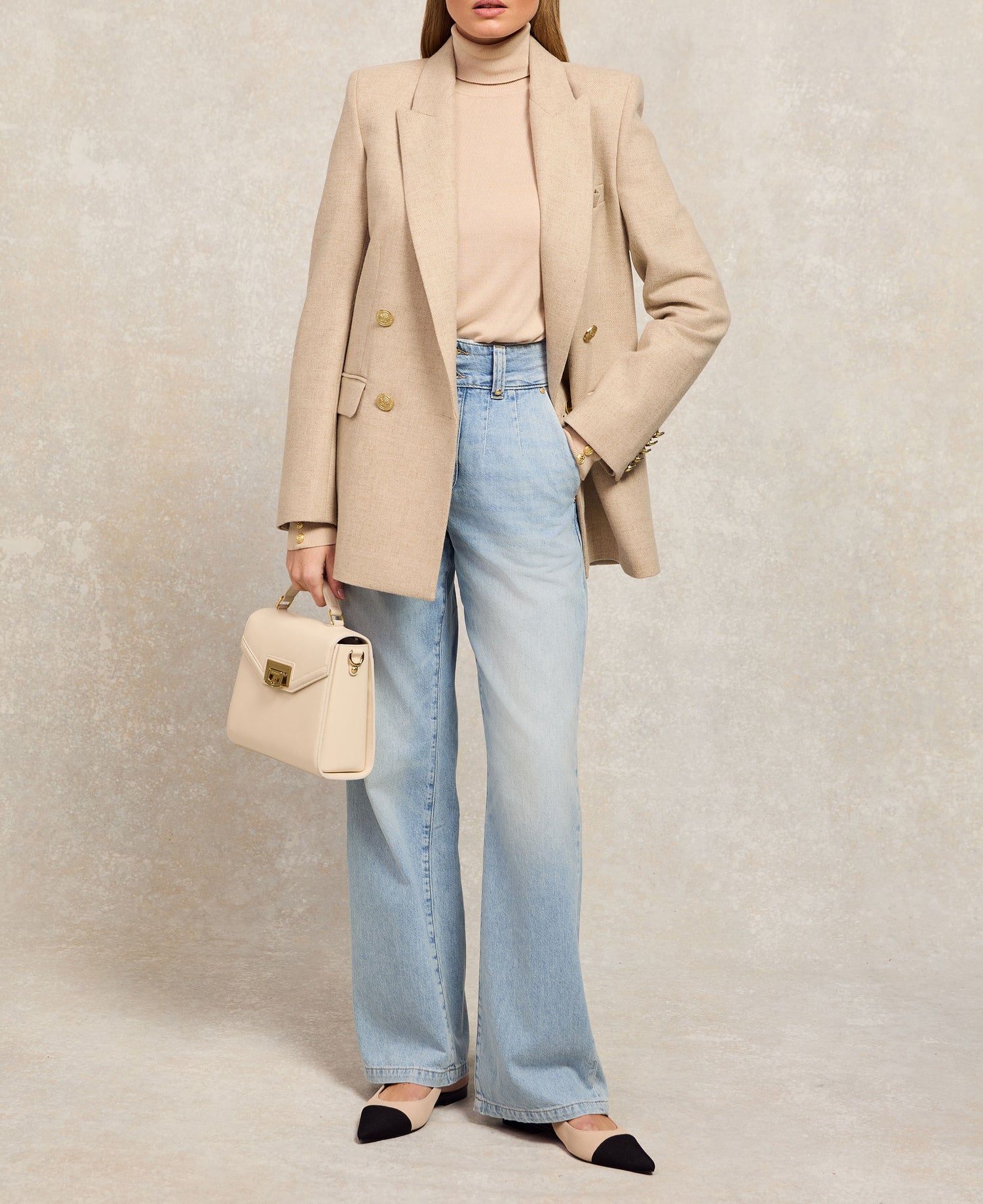 Tailored Wide Leg Jean - Vintage Indigo