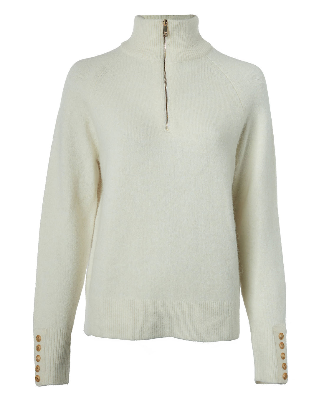 Tori Half Zip Knit - Natural