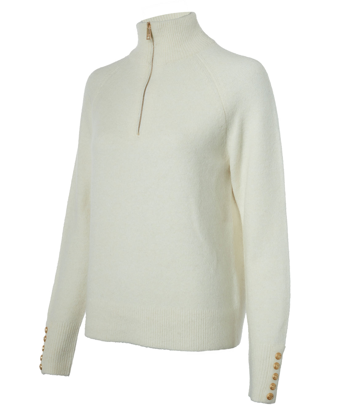Tori Half Zip Knit - Natural