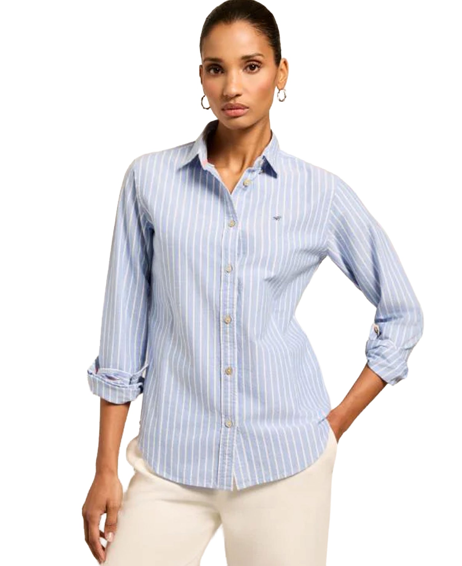 Oxford Shirt - Sky Blue Stripe