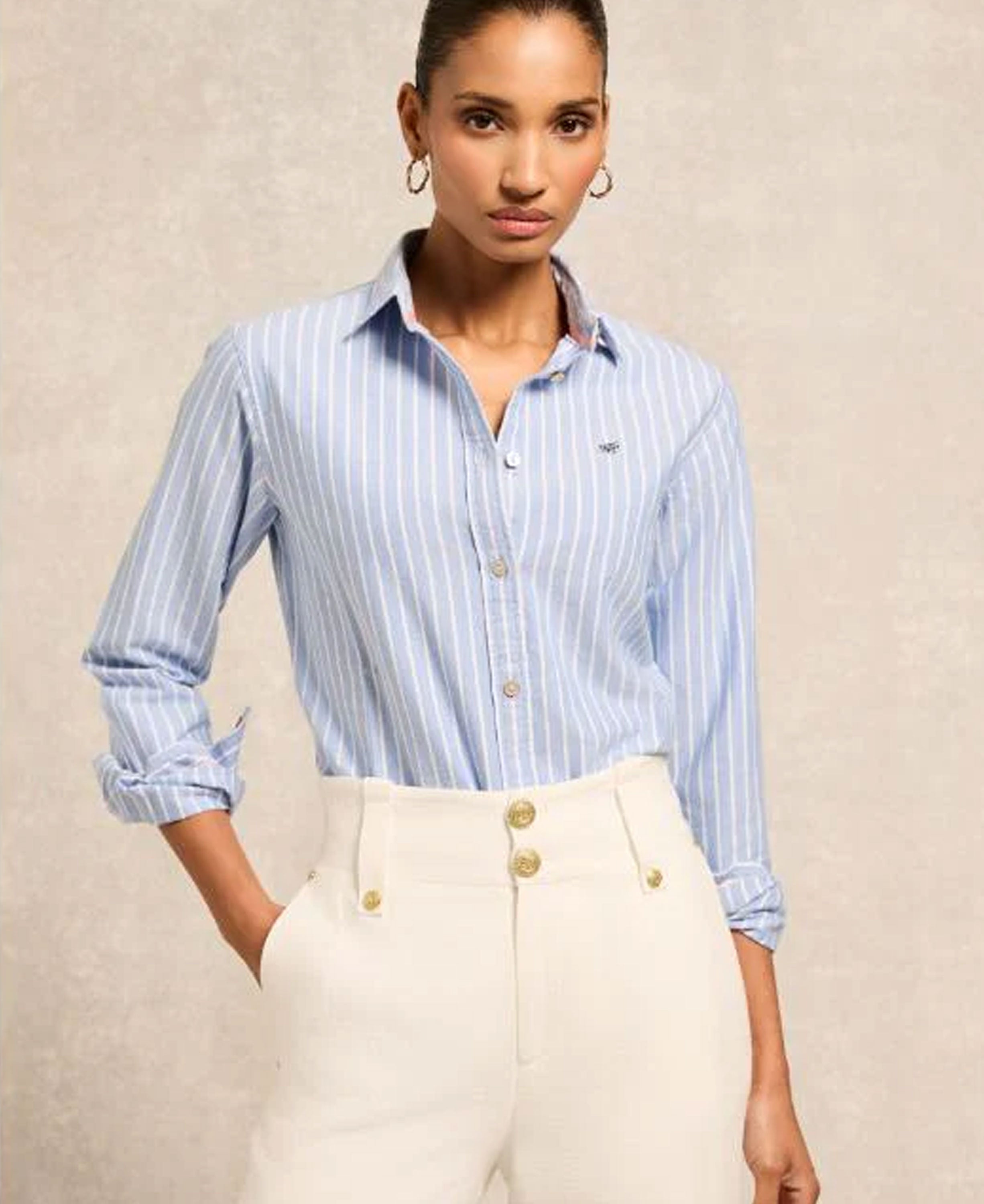Oxford Shirt - Sky Blue Stripe