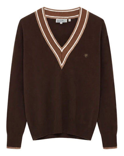 Woodcote V-Neck Knit - Chocolate