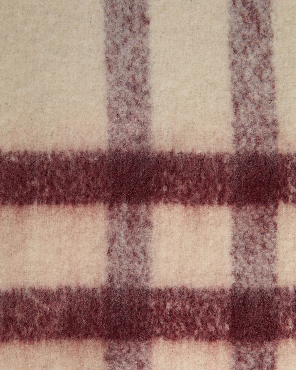 Isla Tartan Boucle Scarf - Ecru Muted Tartan