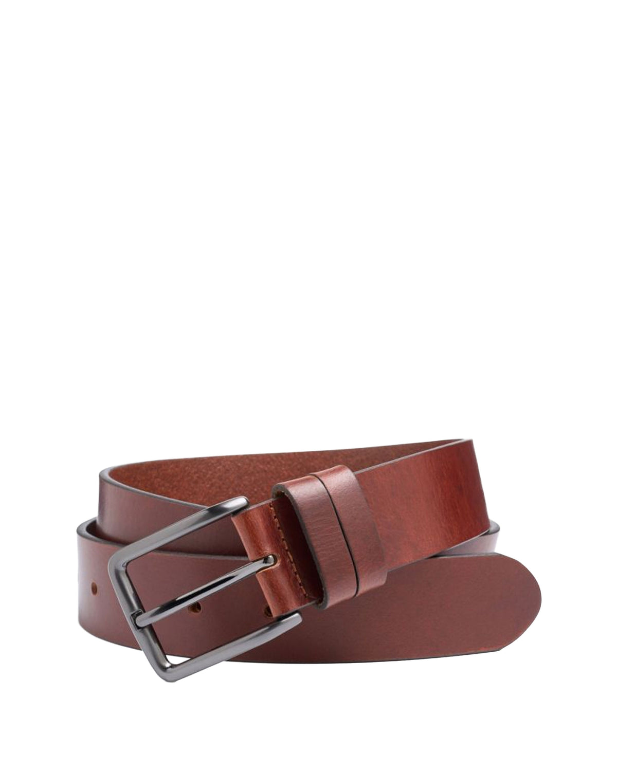 35mm Cuba Leather Belt - Brandy