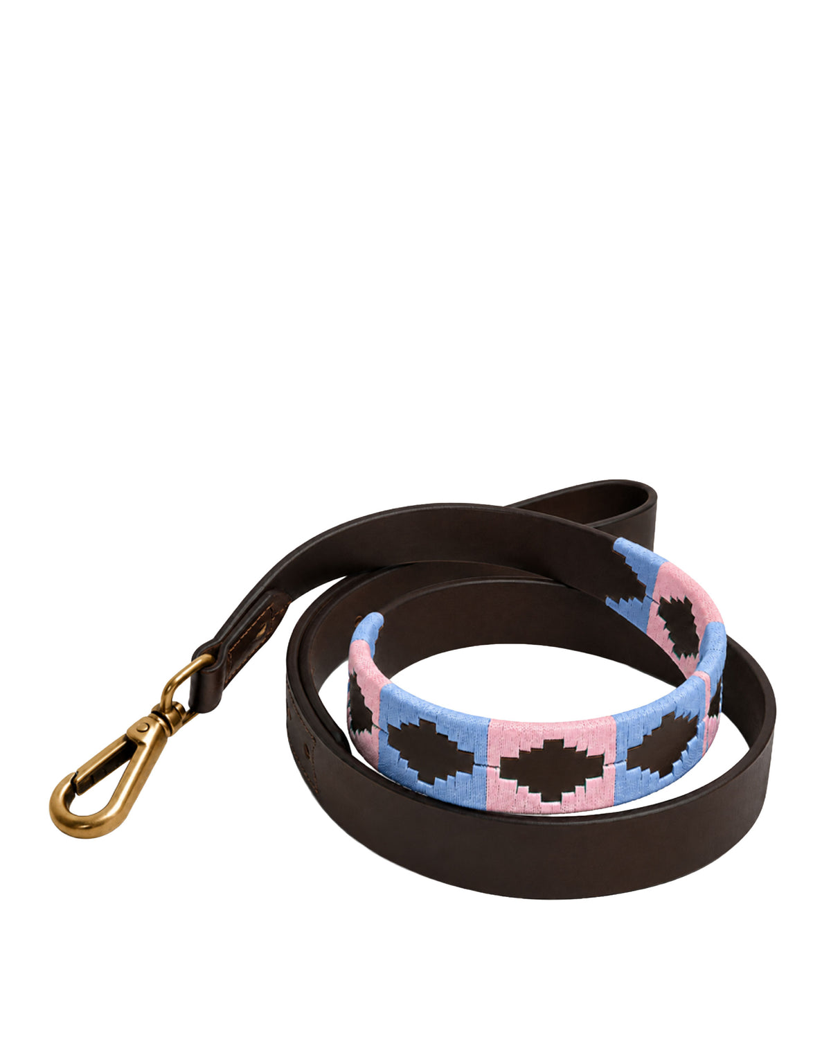 Ibex Polo Dog Lead - 1347/Pink &amp; Blue