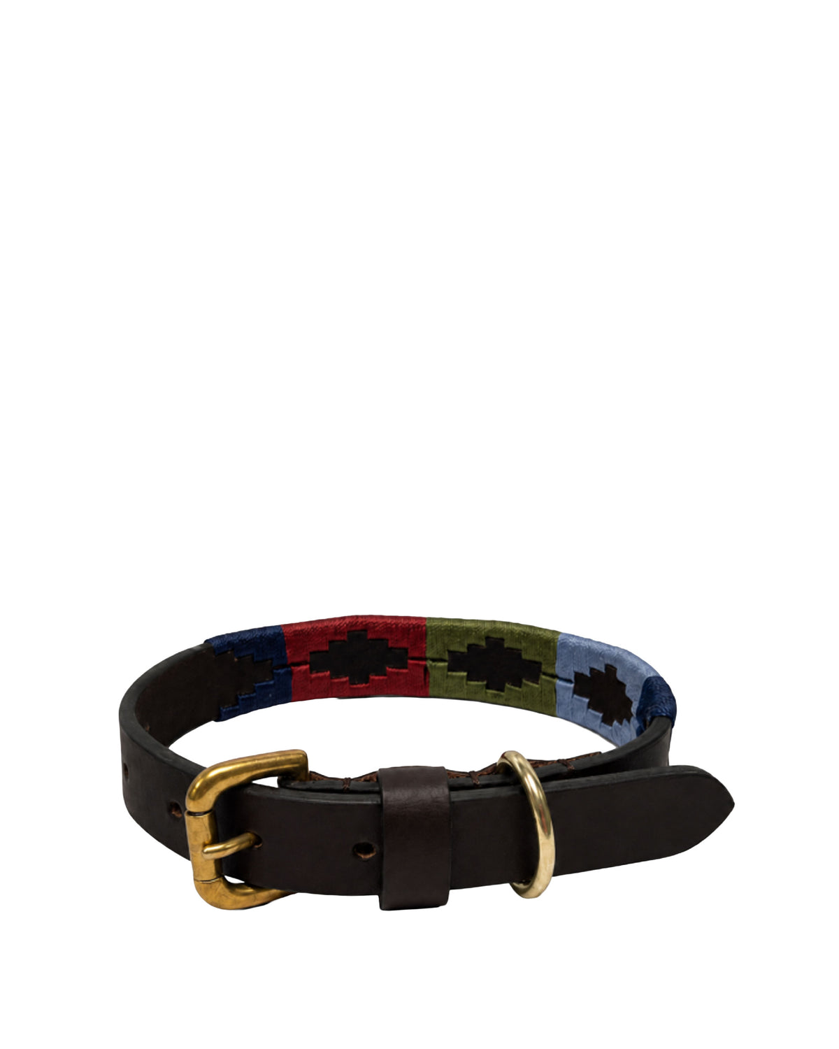 Ibex Polo Dog Collar - 0146/Red, Blue &amp; Green