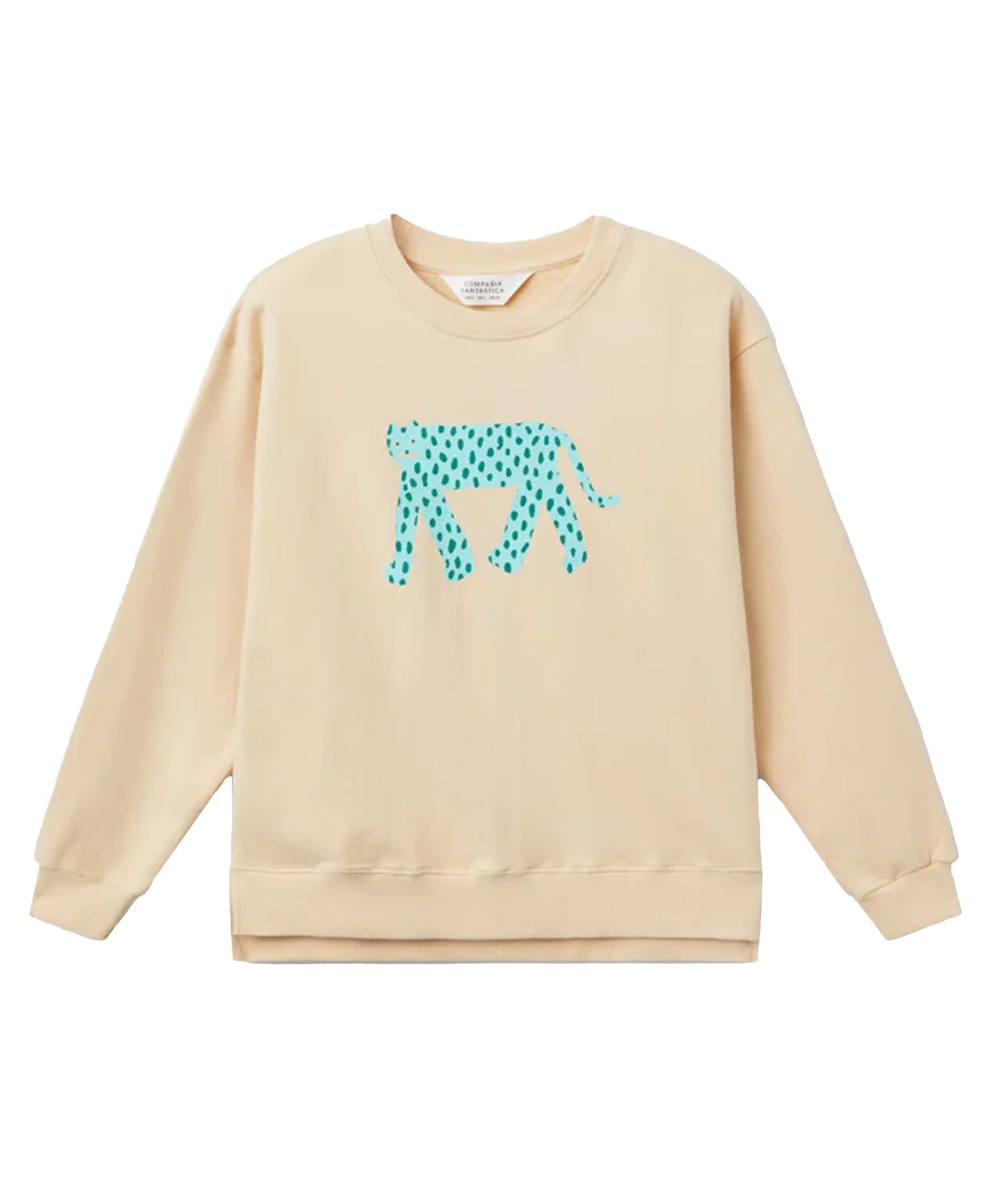 Jaguar Print Sweatshirt - Beige