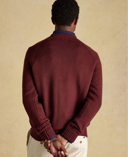 Offroad Crew Neck Jumper - Burgundy Red