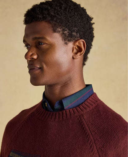 Offroad Crew Neck Jumper - Burgundy Red