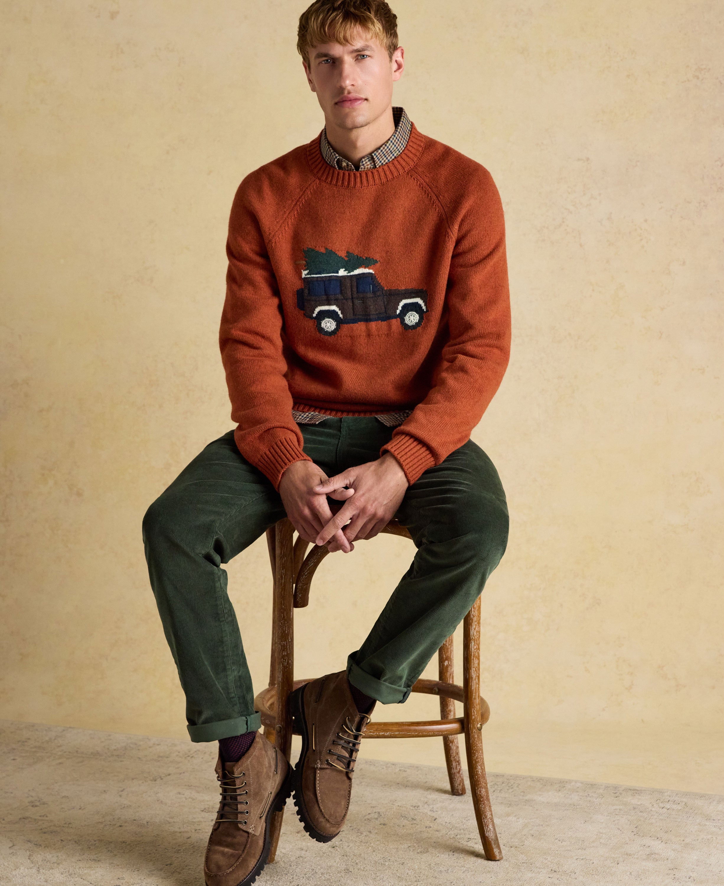 Offroad Crew Neck Jumper - Orange