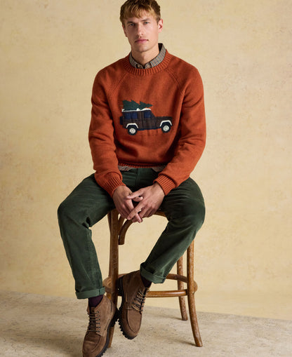 Offroad Crew Neck Jumper - Orange