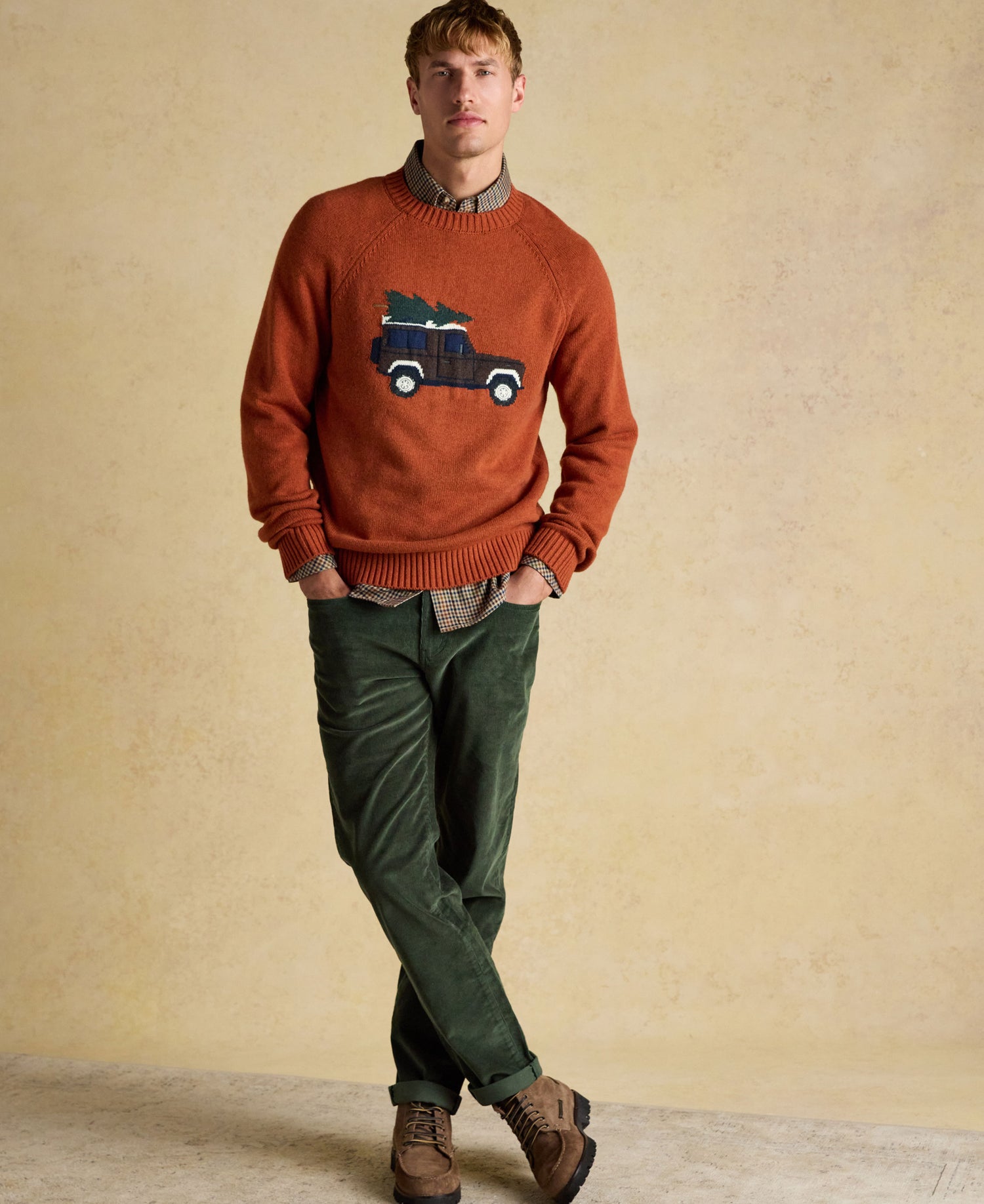 Offroad Crew Neck Jumper - Orange