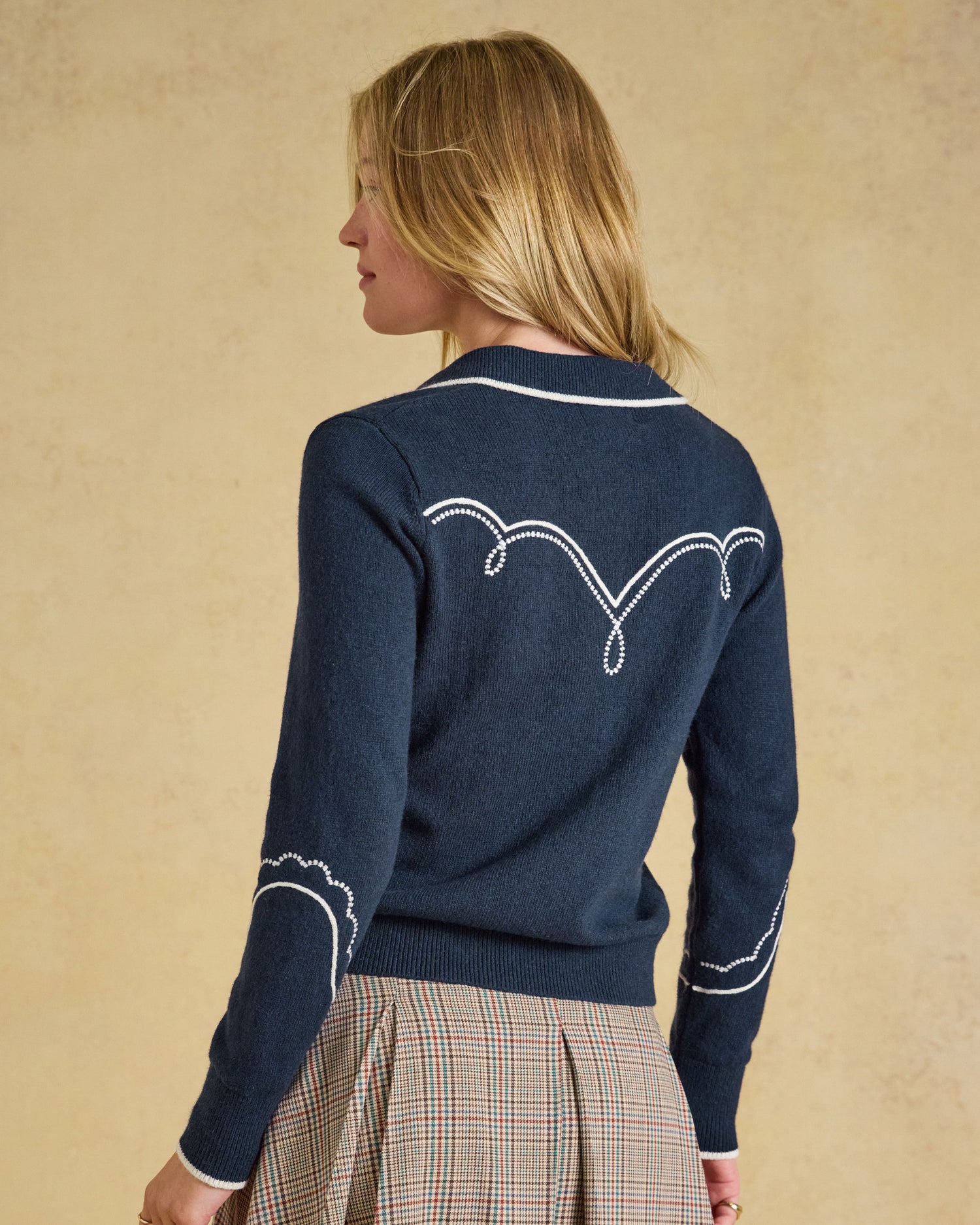 Western Collared Knit - Navy