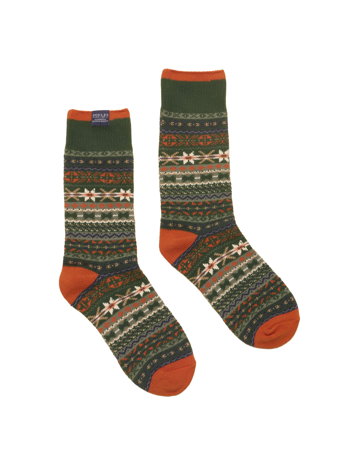 Alby Socks - Green &amp; Orange