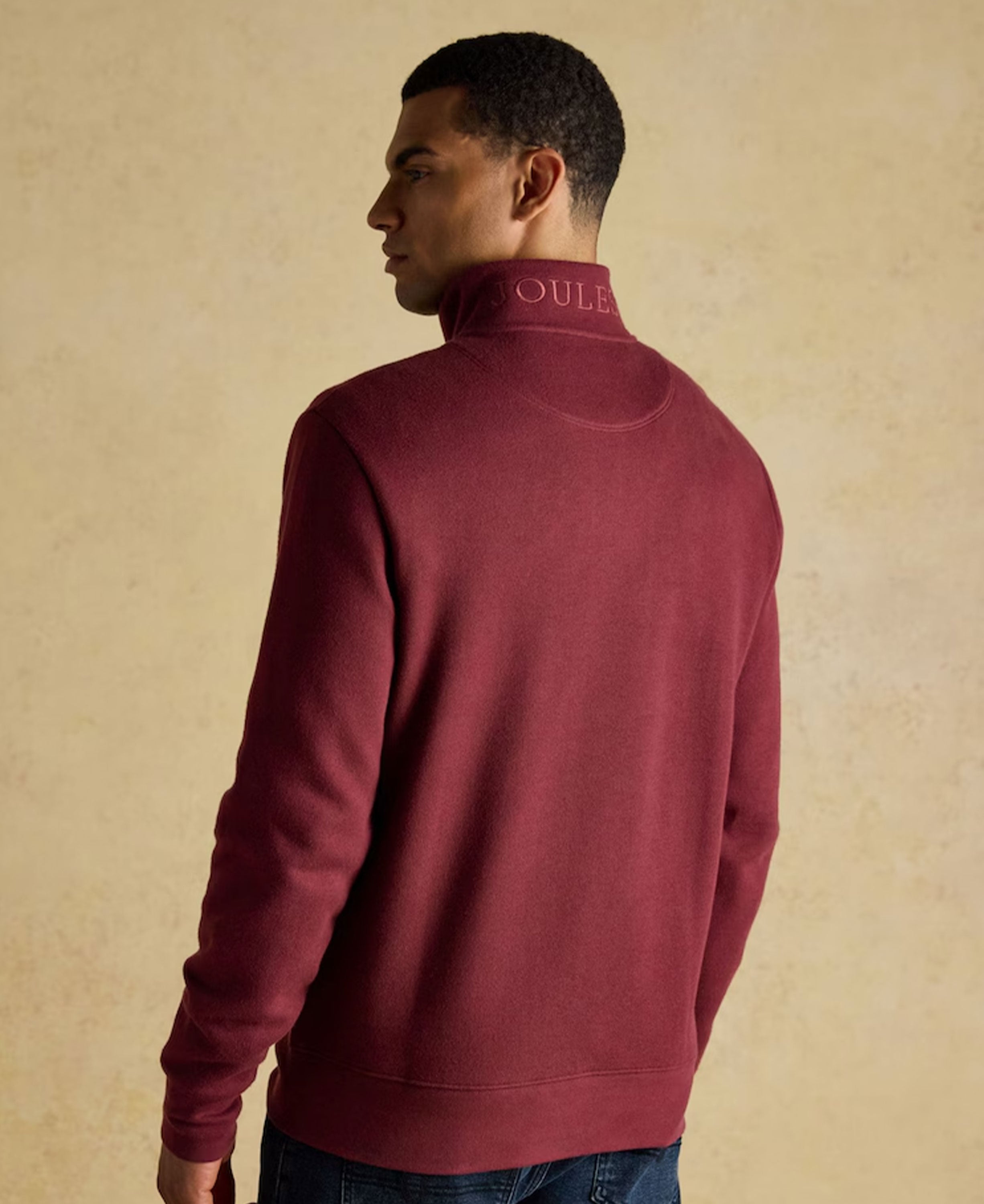 Alistair Quarter Zip - Burgundy Red
