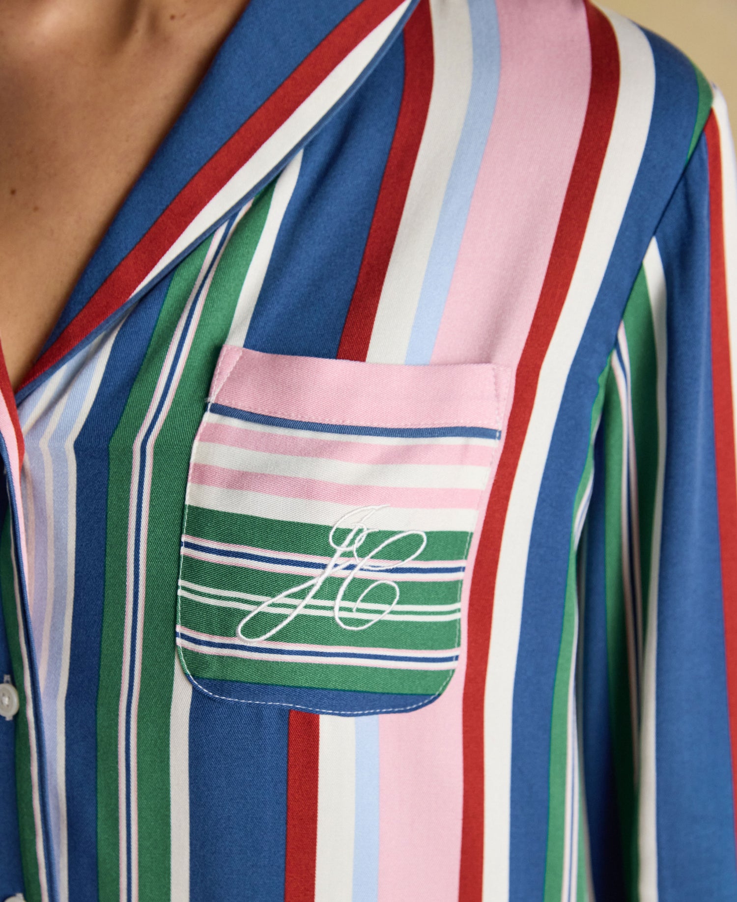 Alma Woven Pyjama Set - Multi