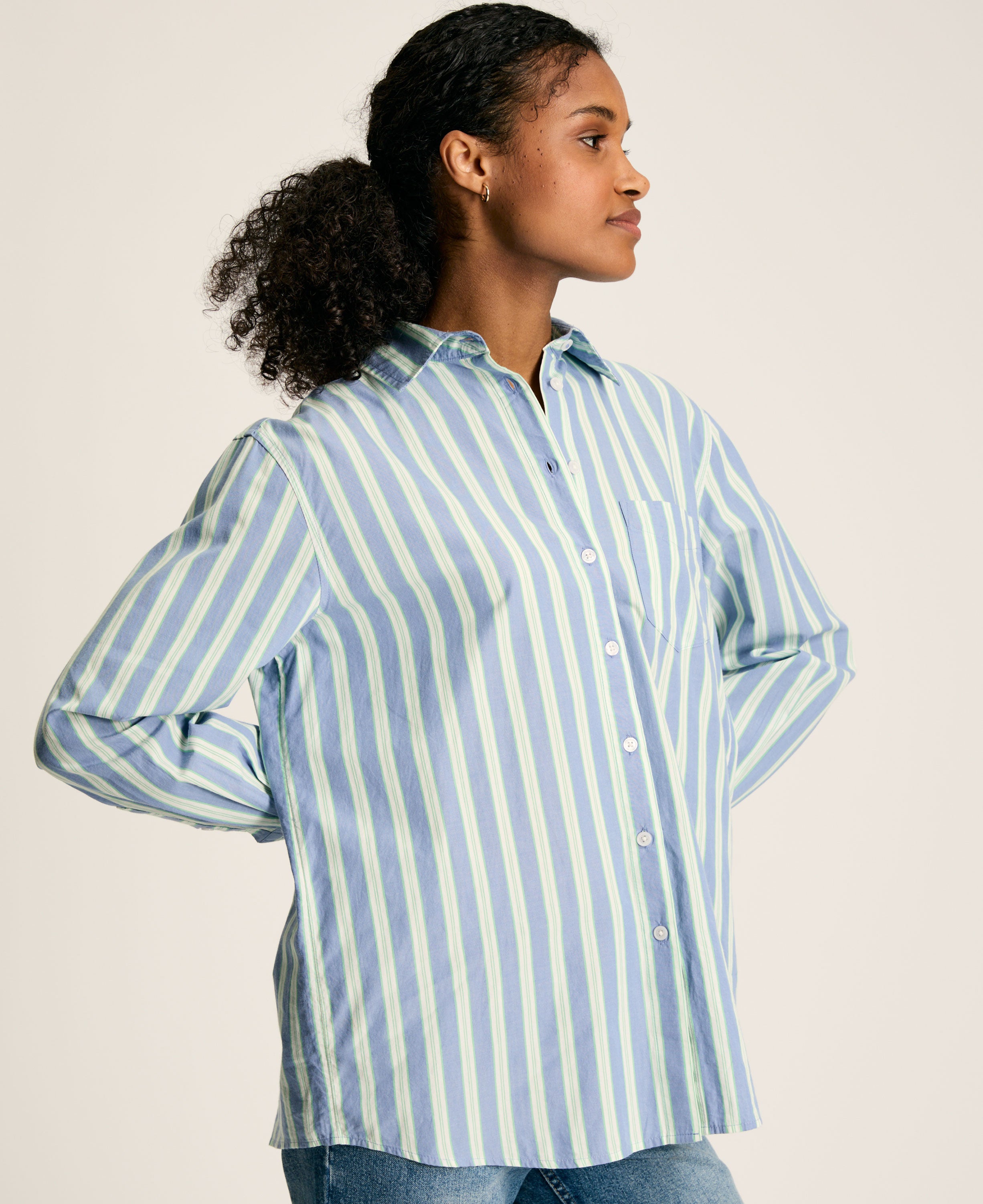 Amilla Stripe Shirt - Blue Stripe