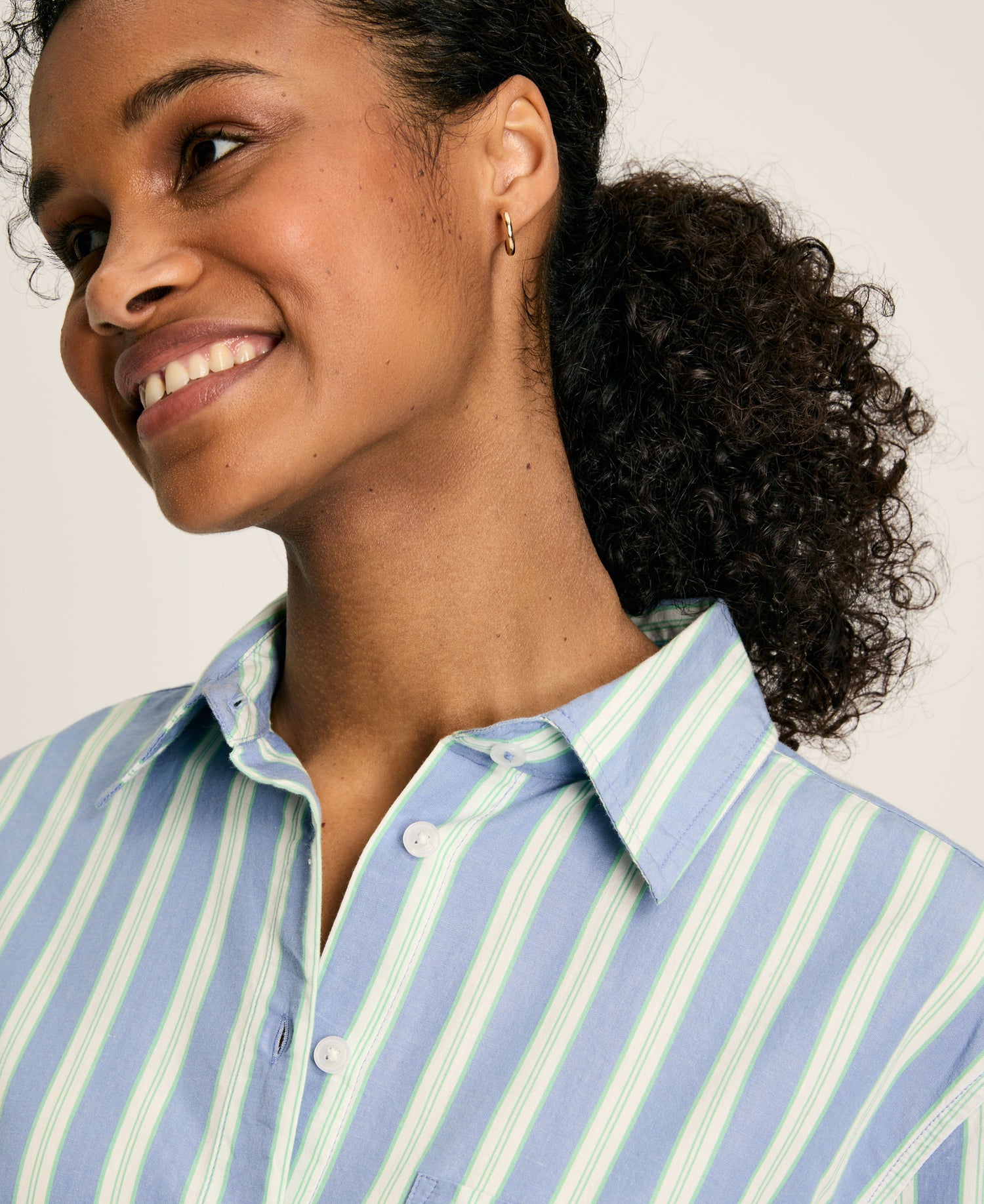 Amilla Stripe Shirt - Blue Stripe