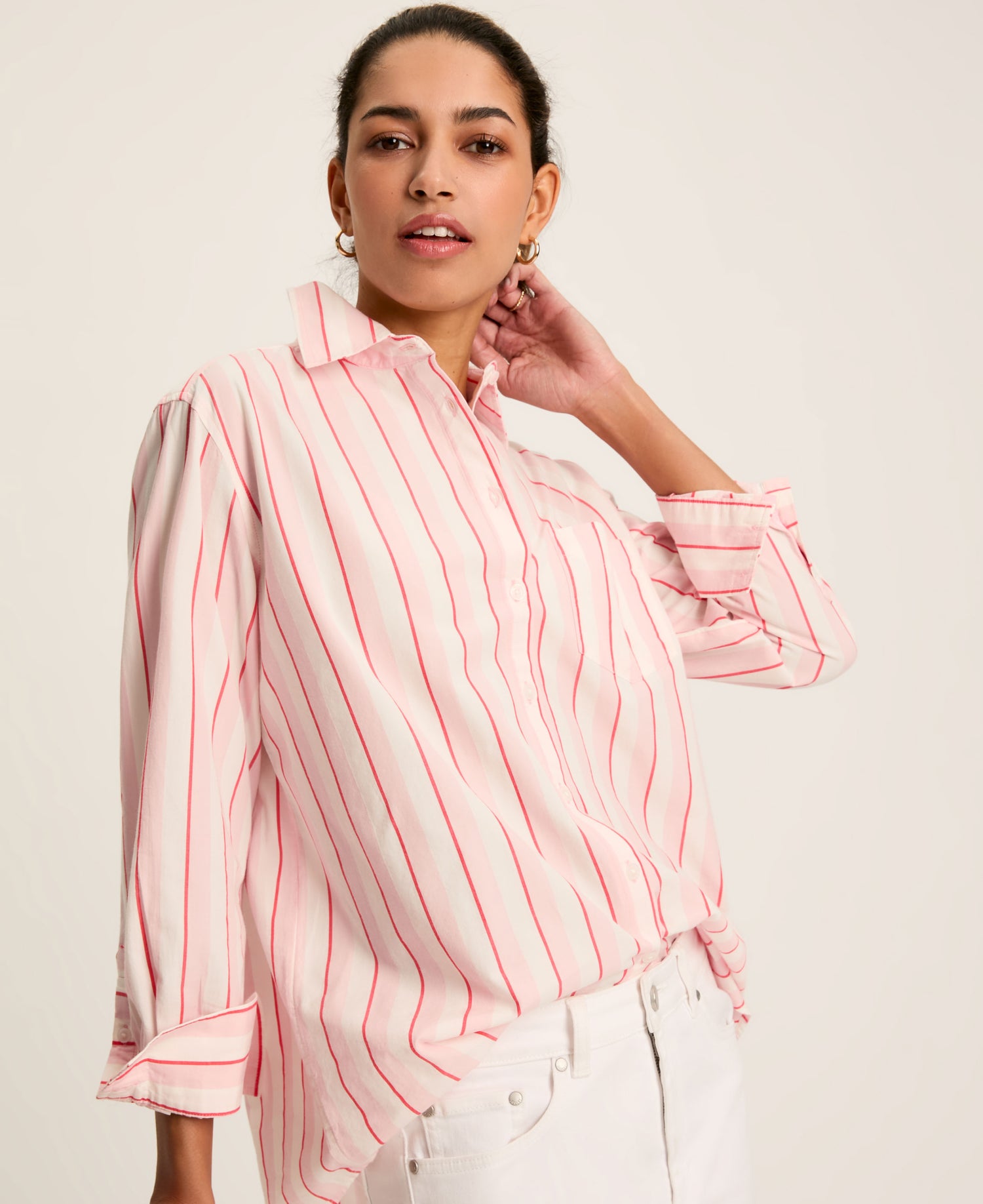 Amilla Stripe Shirt - Pink Stripe