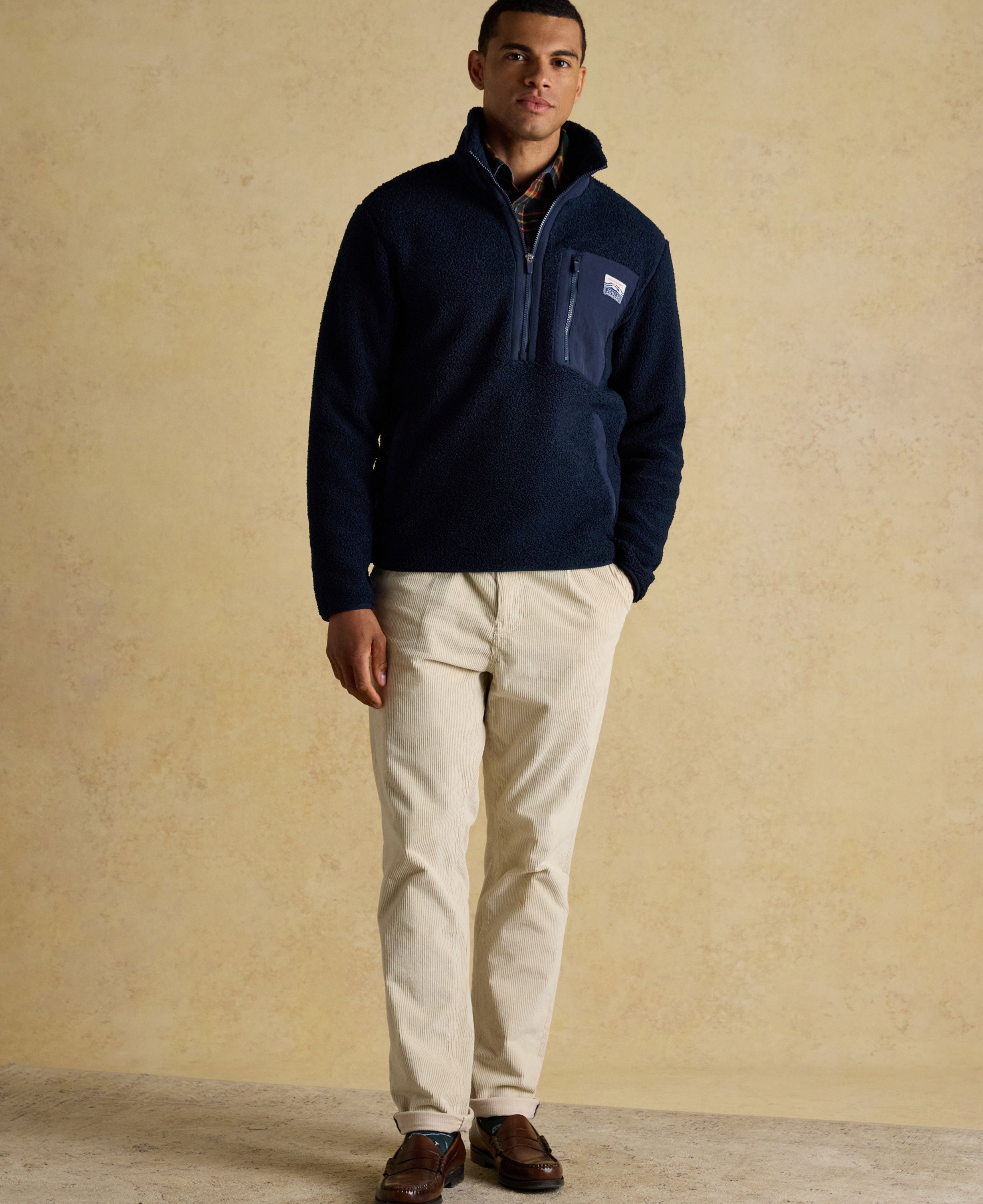 Ashford 1/4 Zip Bonded Fleece - Navy