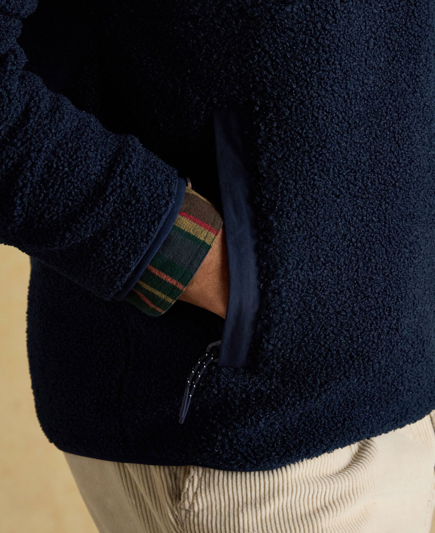 Ashford 1/4 Zip Bonded Fleece - Navy