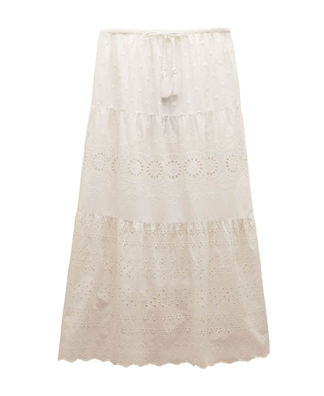 Broderie Skirt - White