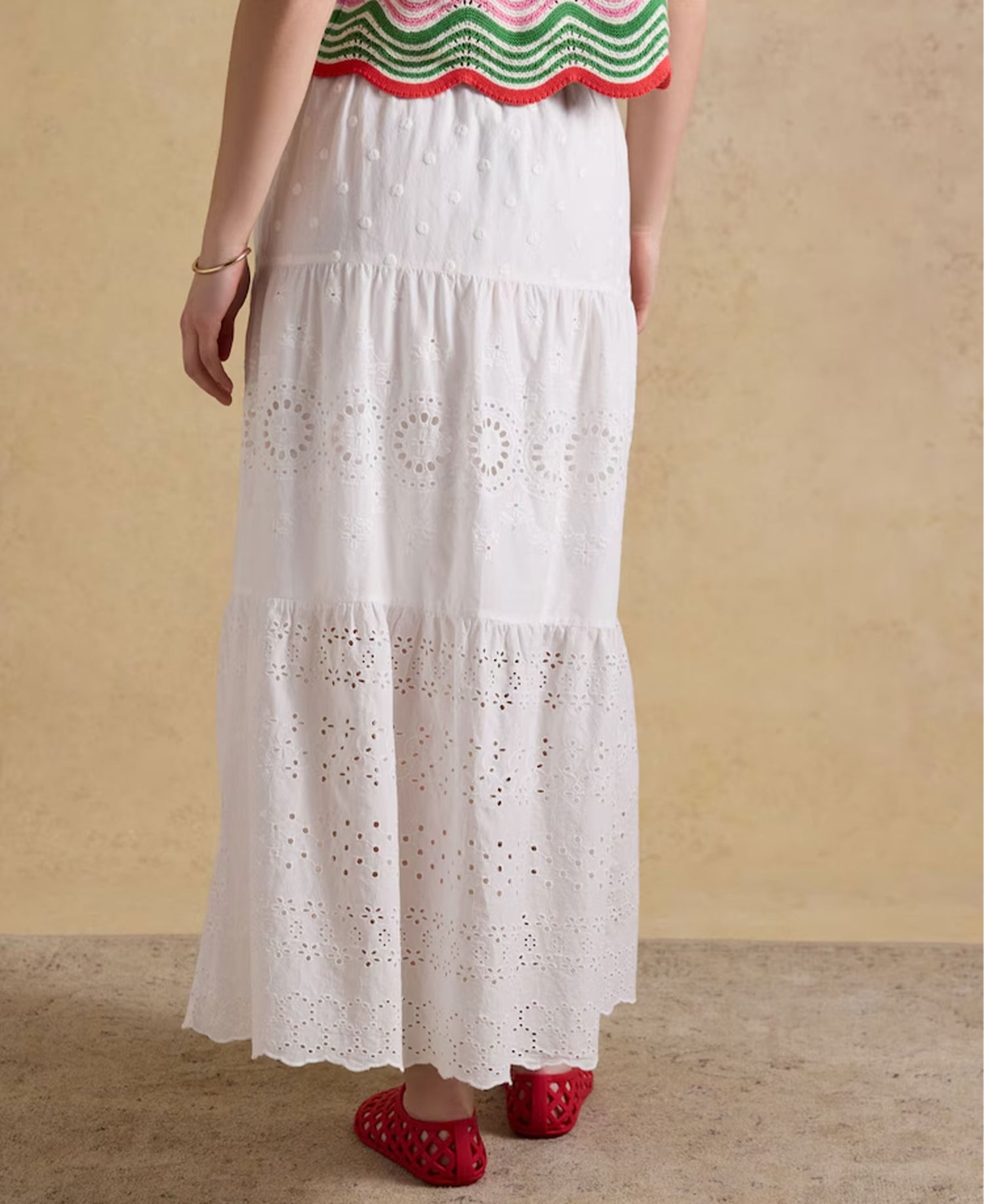 Broderie Skirt - White