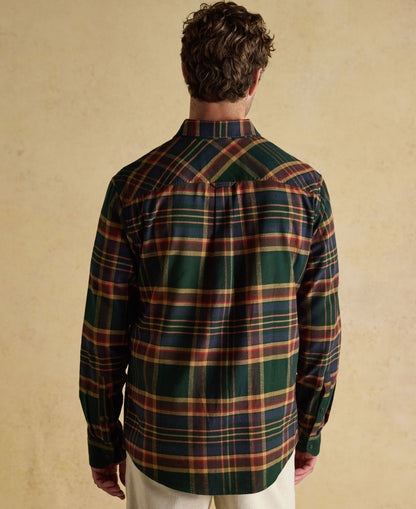 Brushed Flannel Cotton Shirt - Green