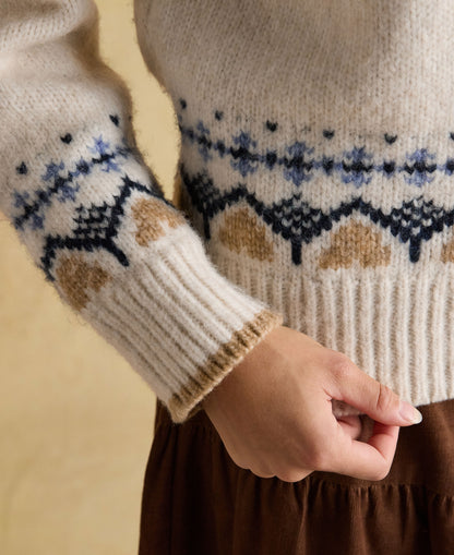 Charlie Fair Isle Knitted Jumper - Cream