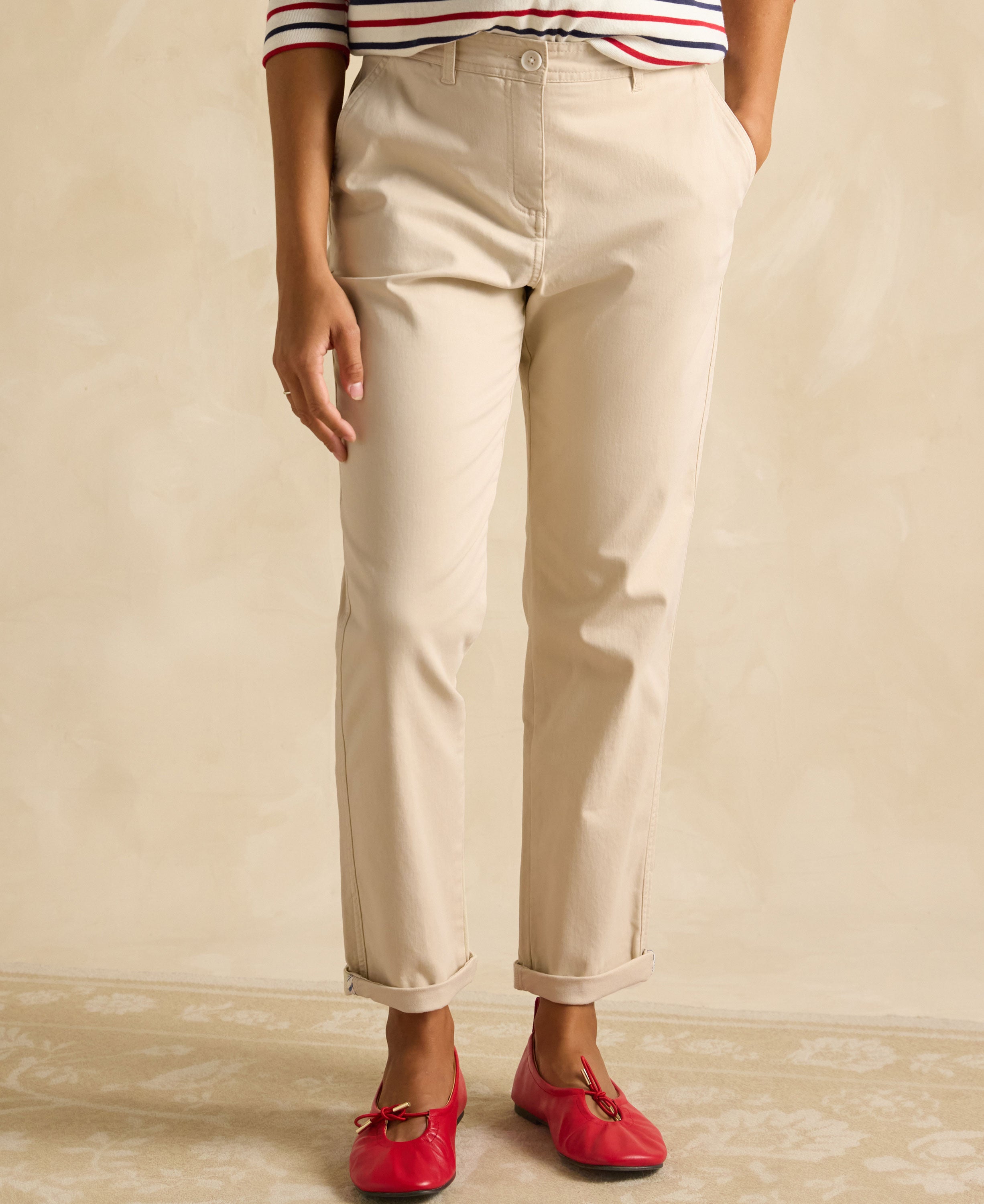 Slim Fit Chino Trousers - Sand