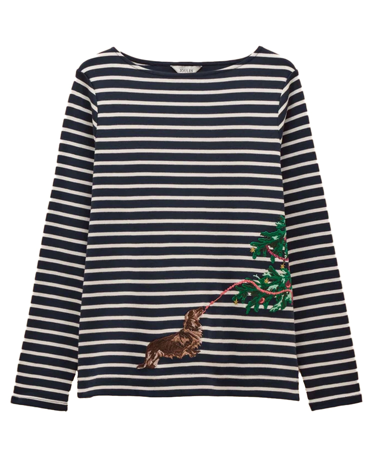 Christmas Harbour - Navy/White Dog