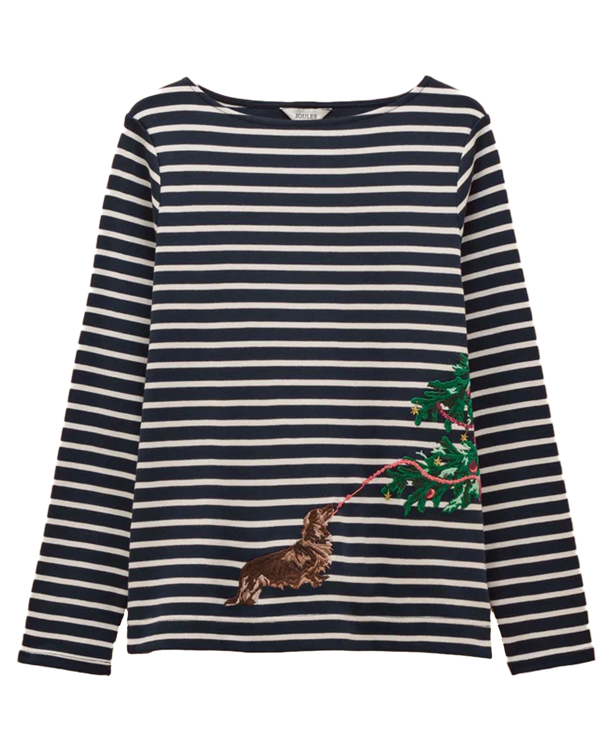 Christmas Harbour - Navy/White Dog