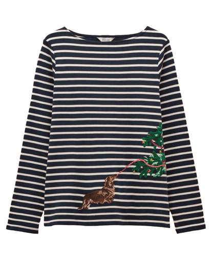 Christmas Harbour - Navy/White Dog